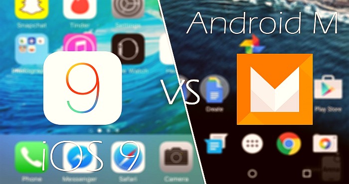 Android 6 versus iOS 9